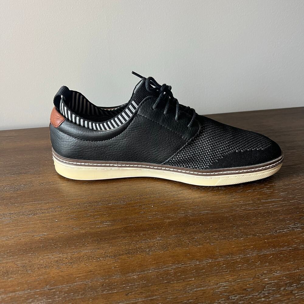 Johnston & Murphy Mens Duncan Black Knit Leather  Lace Up Shoe- Size 10.5M - Picture 5 of 10